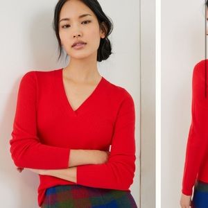 Anthropologie Maeve Thea V-Neck Sweater Size S.